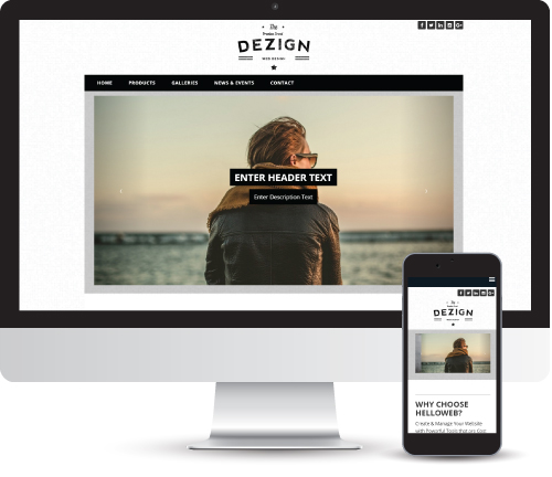 Dezign, Create free website, Web Design By HelloWeb